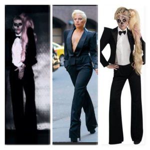 The Lady Gaga Skeleton Zombie Tuxedo Costume